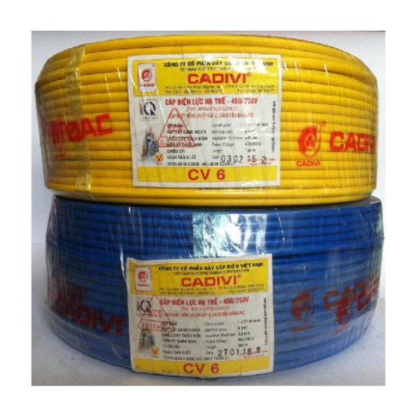 Dây điện Cadivi bọc nhựa PVC - cáp điện cadivi giá tốt nhất