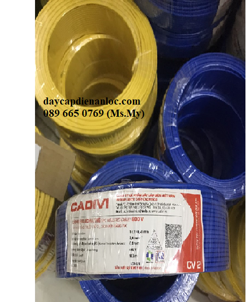 Cu/PVC 0,6/1kV - Cáp điện Cadivi giá rẻ khu vực thành phố Hồ Chí Minh