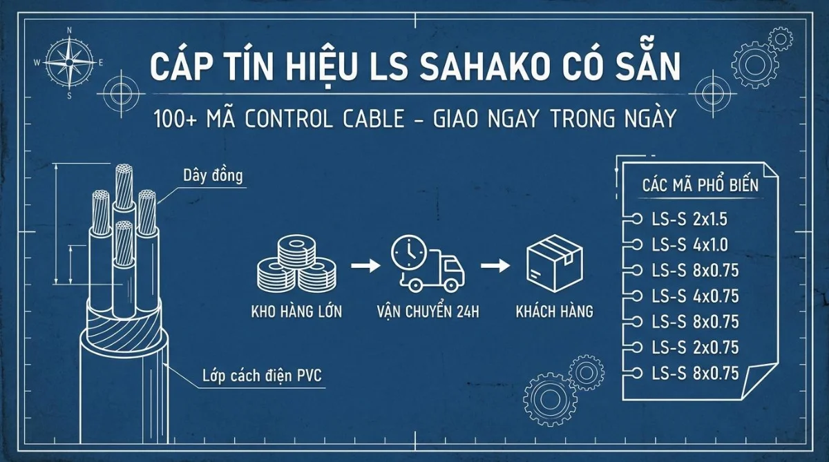 cáp tín hiệu LS Sahako có sẵn - hình minh họa 4