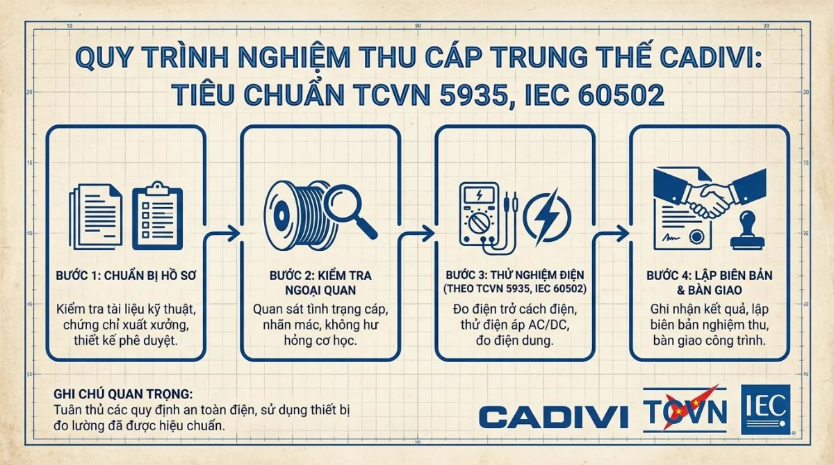 nghiệm thu cáp trung thế Cadivi - hình minh họa 4