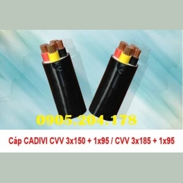 Cáp Điện CADIVI CVV 3x150 + 1x95 - CVV 3x185 + 1x95 - Dây cáp điện có sẵn