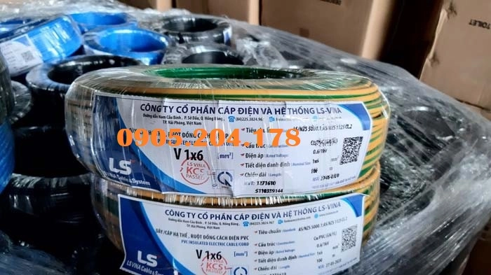 Cáp Hạ Thế LS VINA V-1x6mm2 0.6/1kV Cu/PVC giá rẻ nhất - ảnh 2
