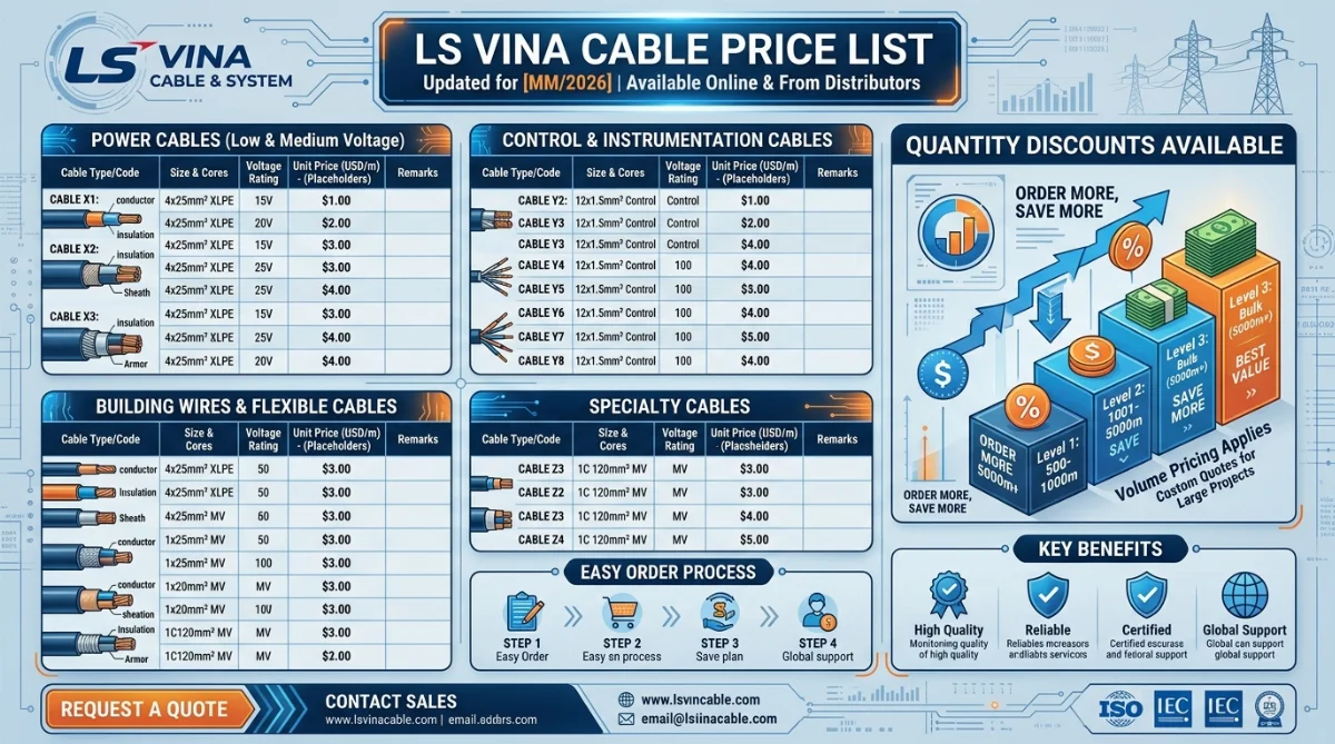bảng giá cáp LS Vina có sẵn - hình minh họa 4