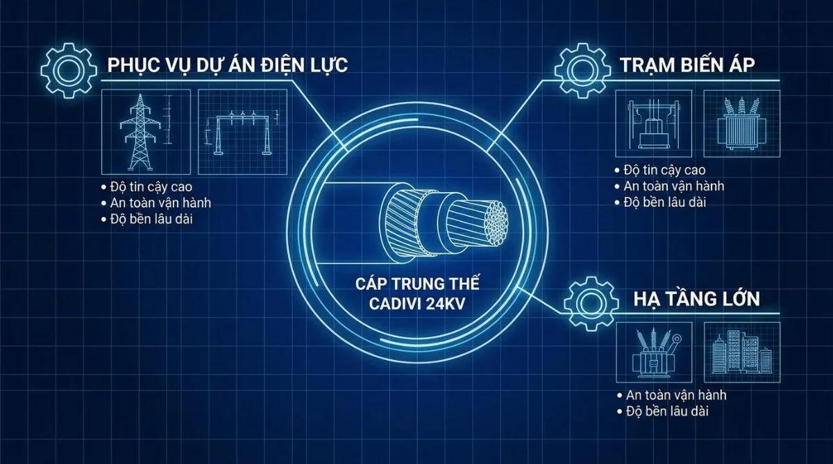 cáp trung thế Cadivi 24KV - hình minh họa 4