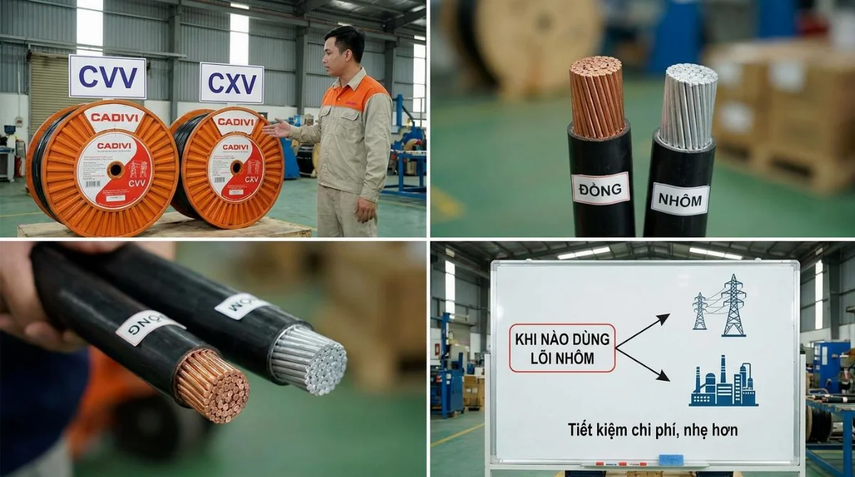 so sánh cáp Cadivi CVV CXV - hình minh họa 3