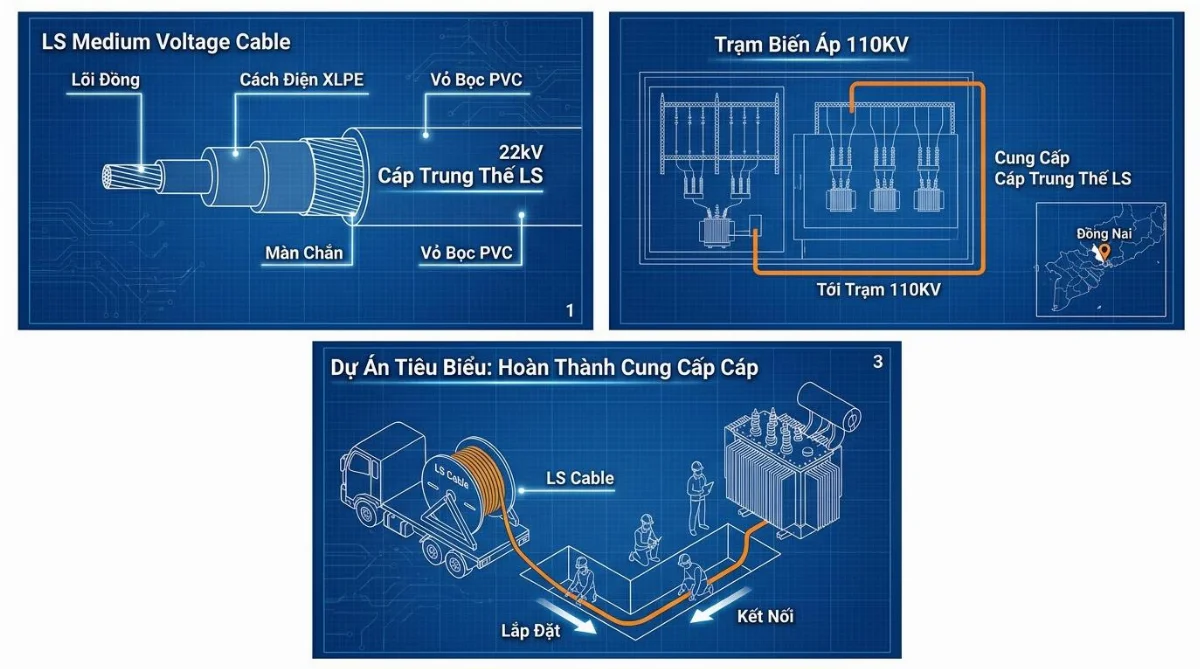 cáp trung thế LS dự án điện - hình minh họa 4