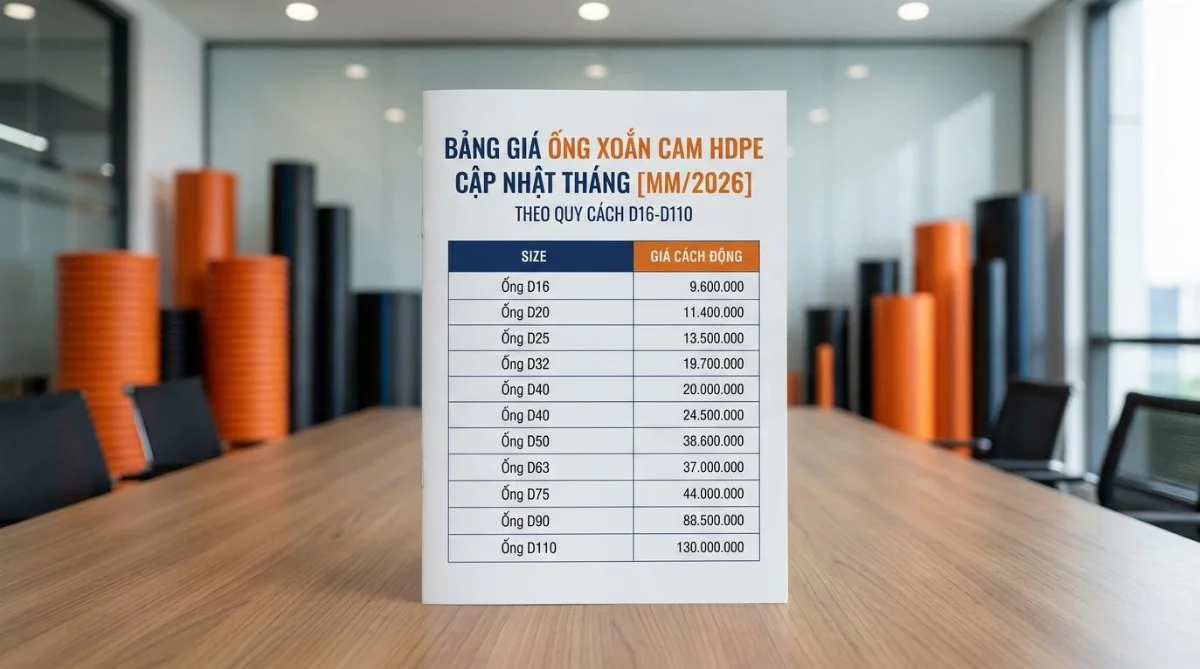 bảng giá ống xoắn cam HDPE - hình minh họa 1