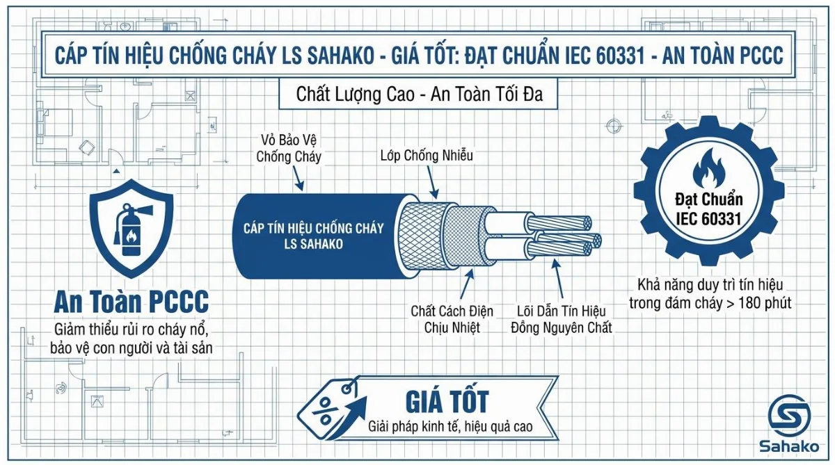 cáp tín hiệu chống cháy LS Sahako giá tốt - hình minh họa 4
