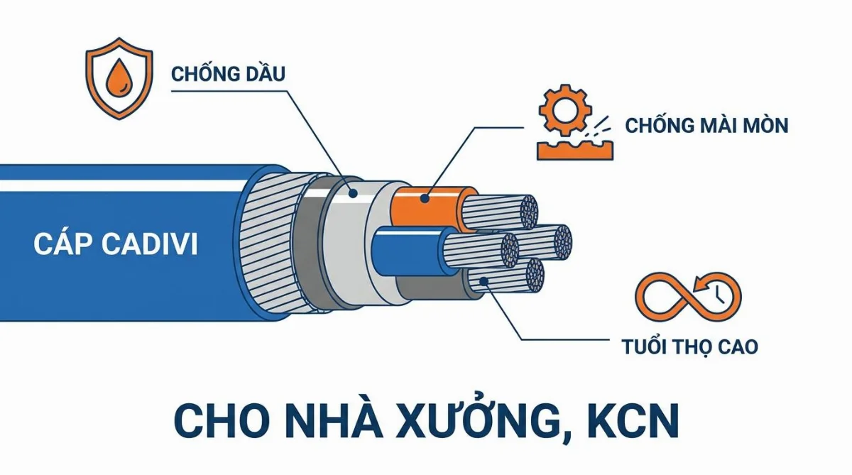 cáp Cadivi cho nhà xưởng - hình minh họa 2
