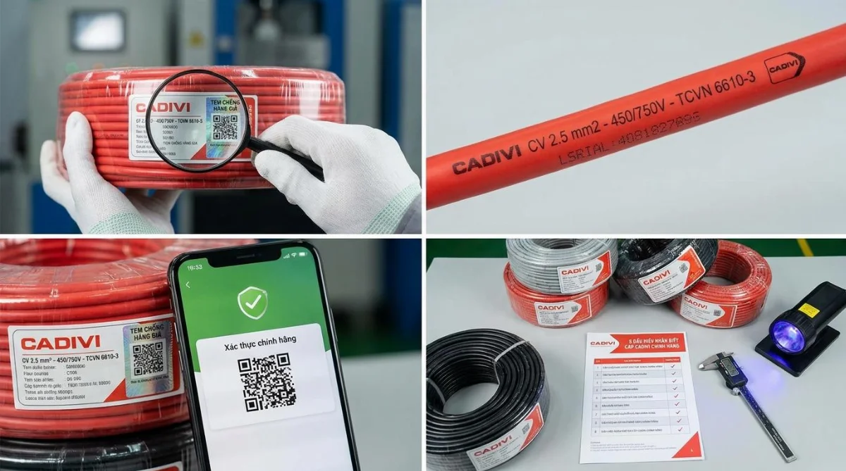 cách nhận biết cáp Cadivi chính hãng - hình minh họa 1