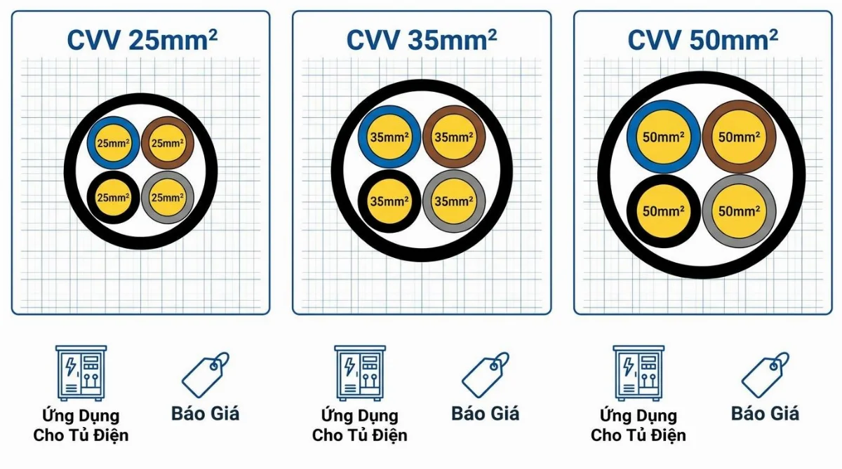 cáp Cadivi CVV 4 lõi - hình minh họa 2