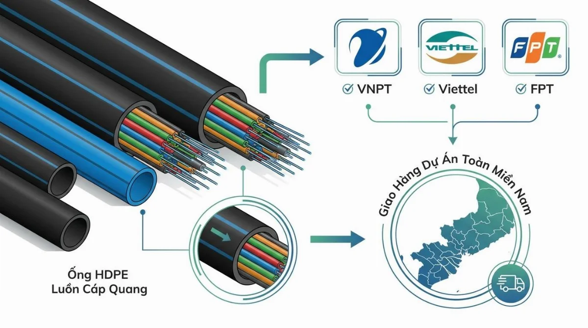 ống HDPE luồn cáp quang - hình minh họa 2