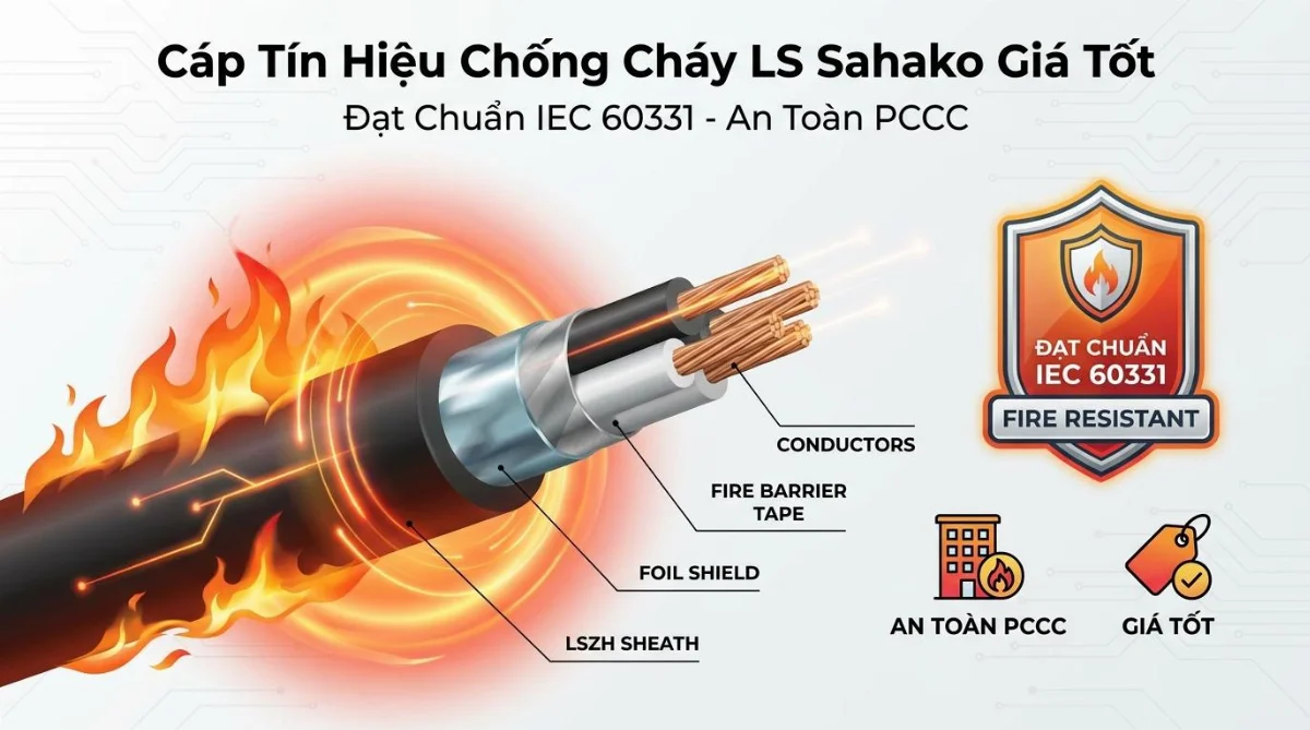 cáp tín hiệu chống cháy LS Sahako giá tốt - hình minh họa 2