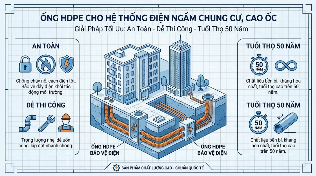 ống HDPE cho điện ngầm chung cư - hình minh họa 4