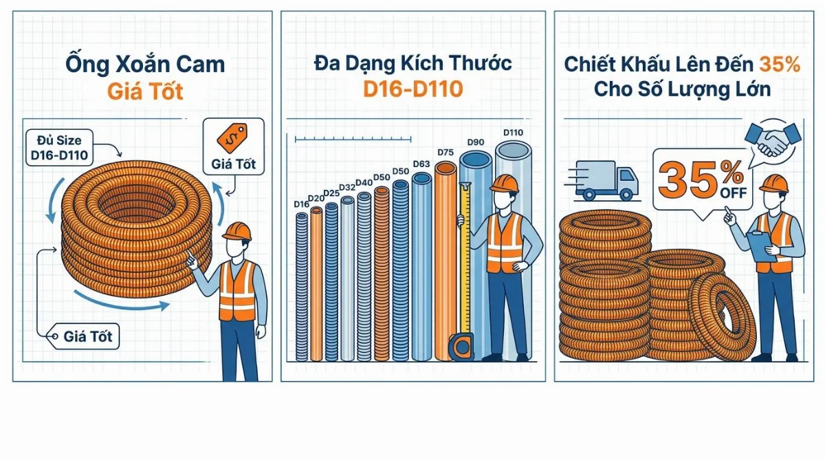 ống xoắn cam giá tốt - hình minh họa 2