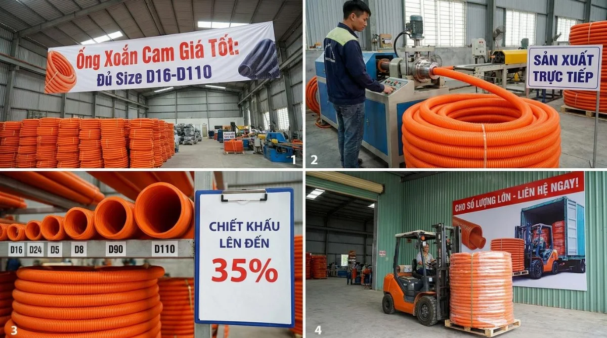 ống xoắn cam giá tốt - hình minh họa 3