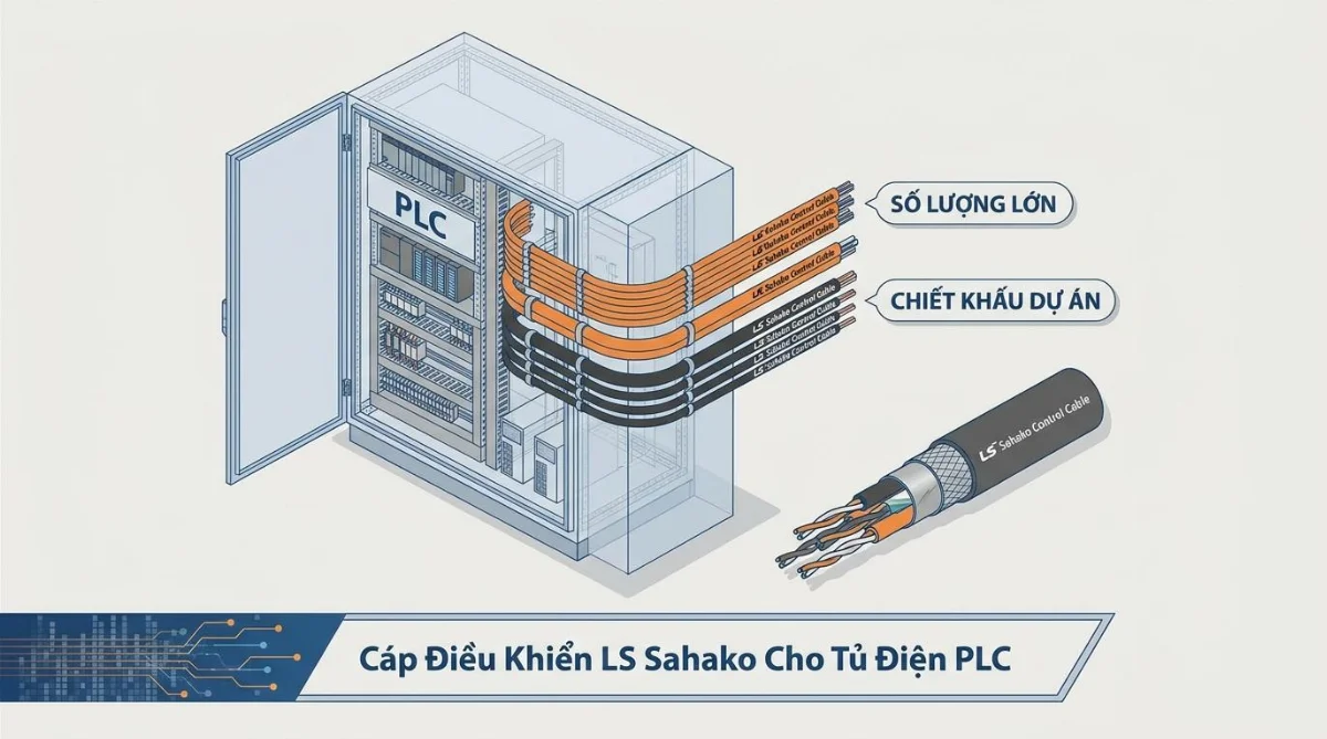 cáp điều khiển LS Sahako cho tủ điện - hình minh họa 2