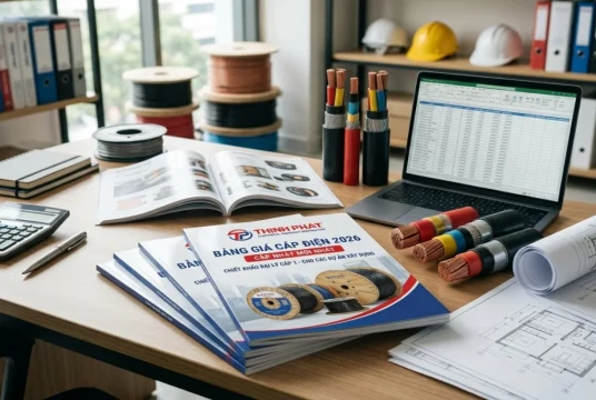 Bảng Giá Dây Cáp Điện Thịnh Phát 2026 Cập Nhật Mới Nhất: Mức Chiết Khấu Đại Lý Cấp 1 Cho Công Trình