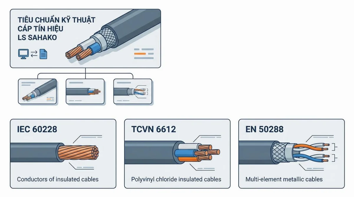 tiêu chuẩn cáp tín hiệu LS Sahako - hình minh họa 2