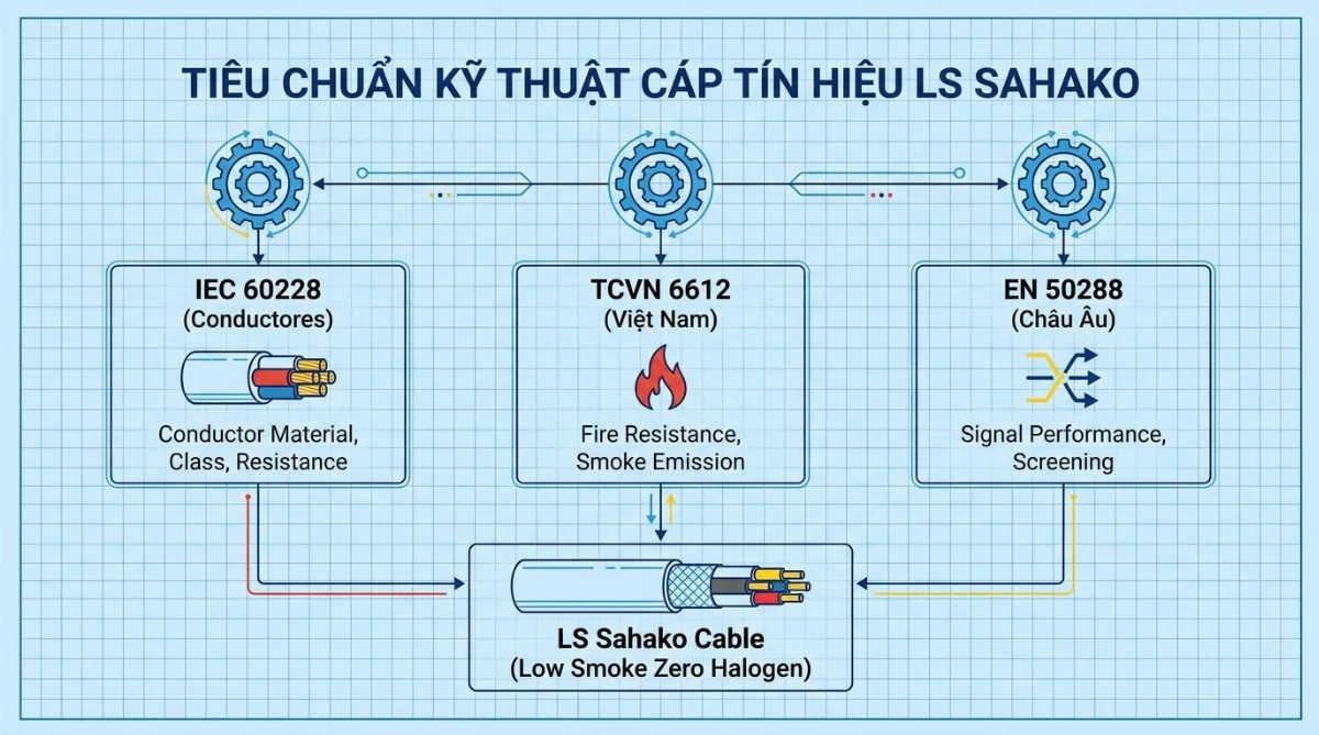 tiêu chuẩn cáp tín hiệu LS Sahako - hình minh họa 4