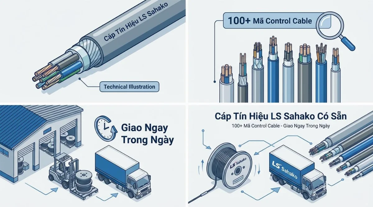 cáp tín hiệu LS Sahako có sẵn - hình minh họa 2
