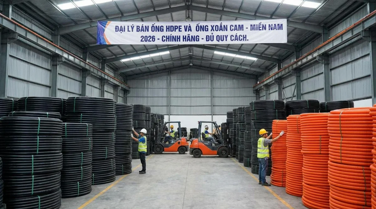 đại lý bán ống HDPE, ống xoắn cam giá tốt - hình minh họa 1