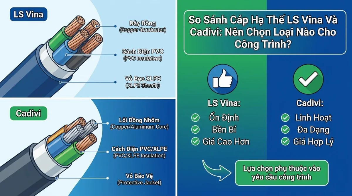 so sánh cáp LS Vina Cadivi - hình minh họa 2