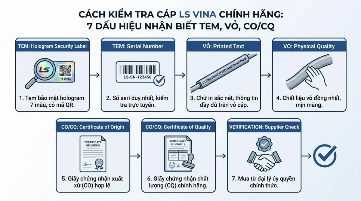 cách nhận biết cáp LS Vina chính hãng - hình minh họa 2
