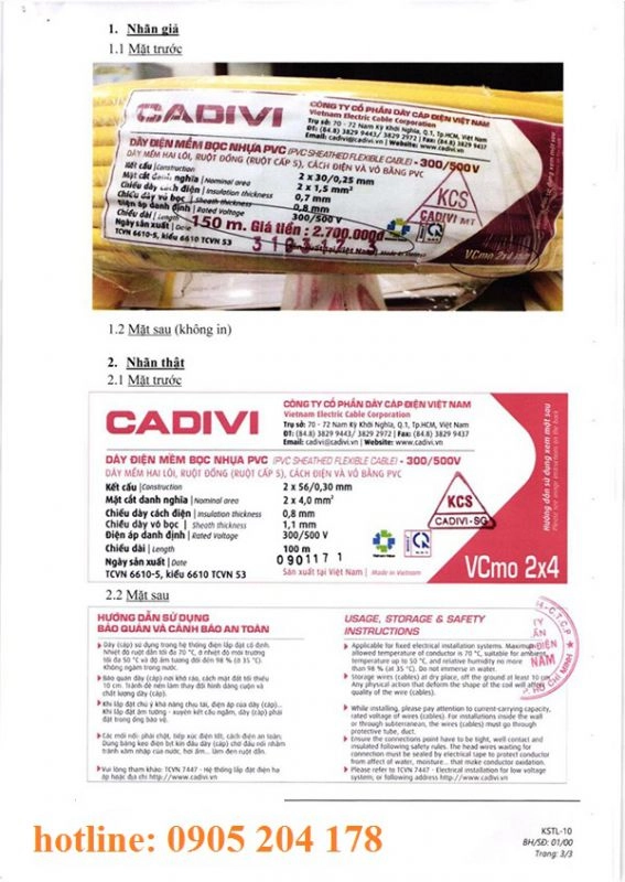 Những điều phải biết trước khi mua và sử dụng dây và cáp điện Cadivi - ảnh 3