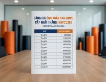 Bảng Giá Ống Xoắn Cam HDPE Cập Nhật Tháng [MM/2026]: Theo Quy Cách D16-D110