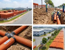 Case Study: Cung Cấp 10.000m Ống Xoắn Cam Cho KCN Sóng Thần 3 - Tiến Độ 100%