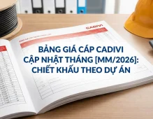 Bảng Giá Cáp Cadivi Cập Nhật Tháng [MM/2026]: Chiết Khấu Theo Dự Án
