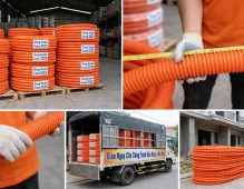 Ống Xoắn Cam D20, D25, D32 Có Sẵn: Giao Ngay Cho Công Trình Dân Dụng, Nhà Phố